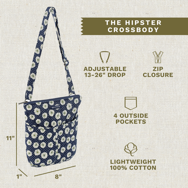 Dotted Daisy Navy Hipster