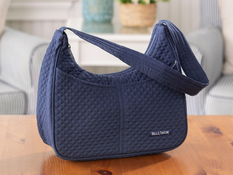 Bella Stripe Blue Quilted Hot Tools Bag main image 0