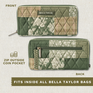 Heirloom Rose Patchwork RFID Slim Card Wallet