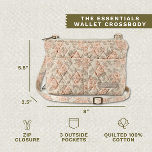 Cameo Rose Essentials Wallet Crossbody