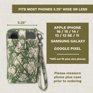 Heirloom Rose RFID Cell Phone Wristlet