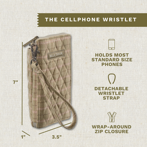 Willow Plaid RFID Cell Phone Wristlet