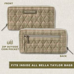 Willow Plaid RFID Slim Card Wallet