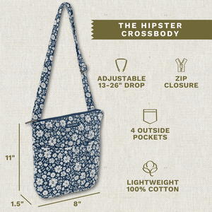 Bicolor Floral Navy Hipster
