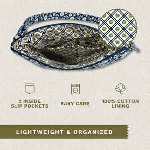 Bicolor Floral Navy Hipster