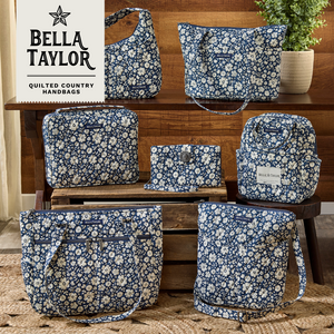 Bicolor Floral Navy Everyday Tote