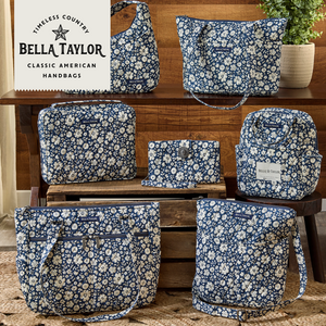 Bicolor Floral Navy Bible Cover