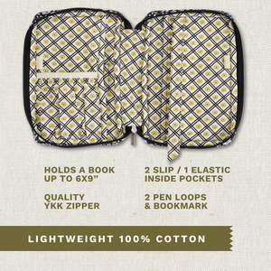 Bicolor Floral Black Small Bible Cover