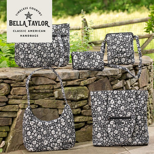 Bicolor Floral Black Small Bible Cover