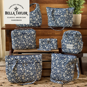 Bicolor Floral Navy Small Bible Cover