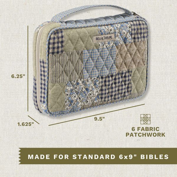 Khaki Patchwork Small Bible Cover