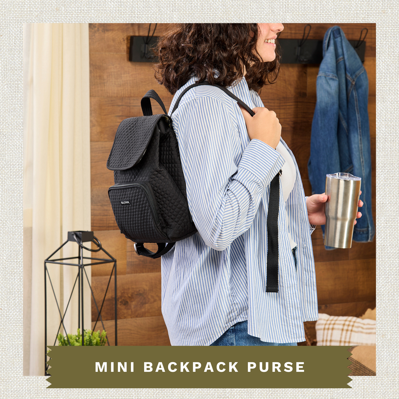 hipster mini backpack Solid Black Mini Backpack