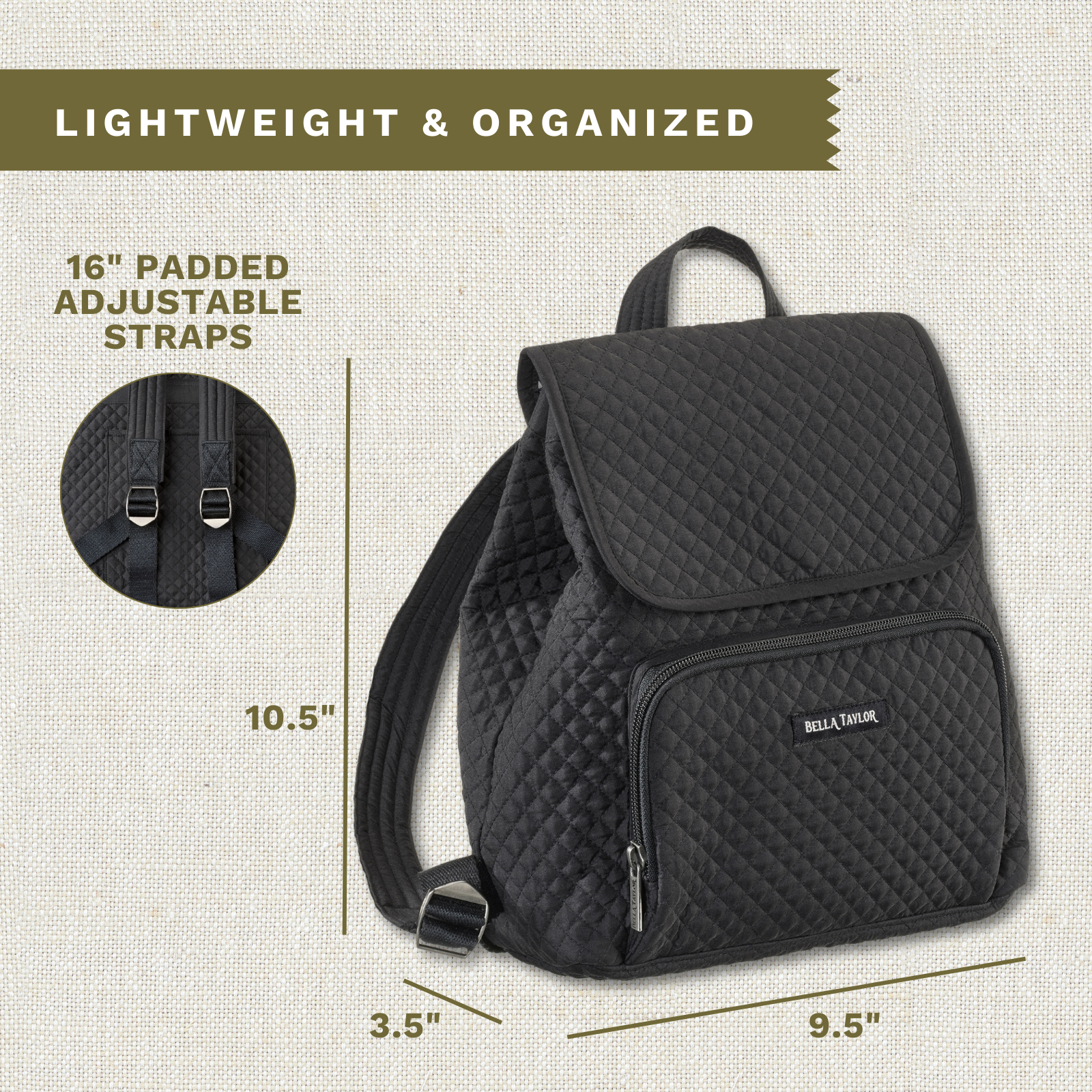 estate mini backpack Solid Black Mini Backpack
