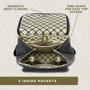 Solid Black Mini Backpack