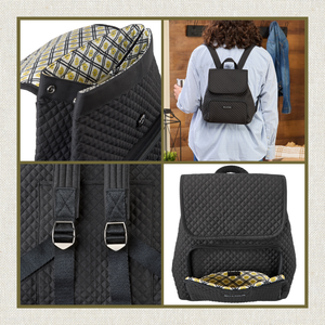 Solid Black Mini Backpack