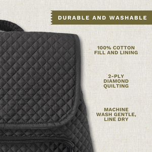 Solid Black Mini Backpack