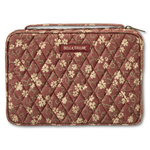 Burgundy Floral Small Bible Cover