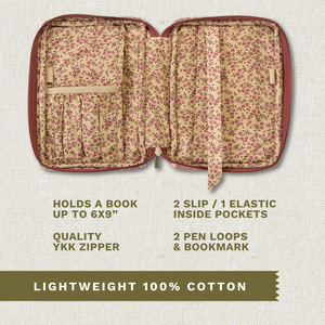 Burgundy Floral Small Bible Cover