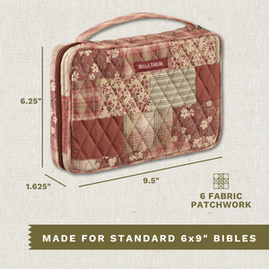 Burgundy Patch Small Bible Cover