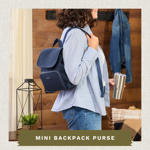 Solid Navy Mini Backpack