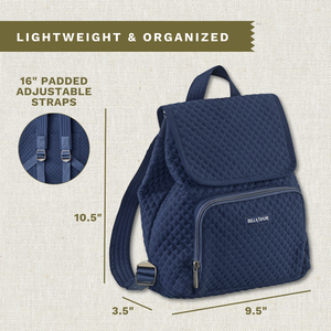 Solid Navy Mini Backpack