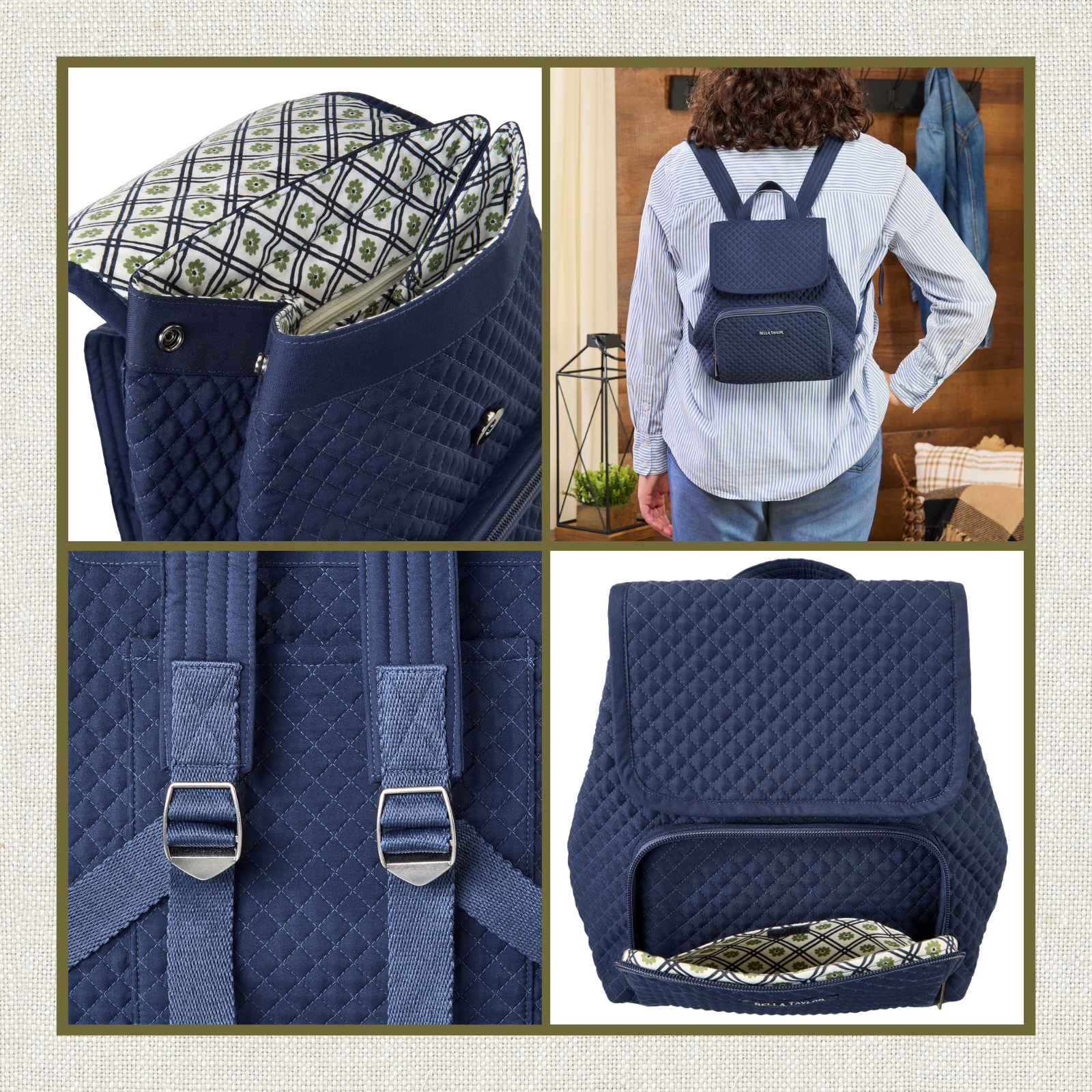 Solid Navy Mini Backpack – Bella Taylor