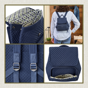 Solid Navy Mini Backpack
