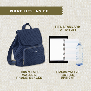 Solid Navy Mini Backpack