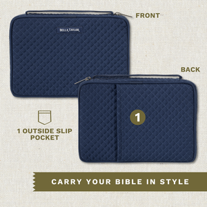 Solid Navy Small Bible Cover