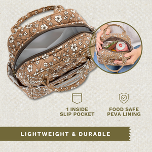 Vintage Vine Brown Lunch Tote