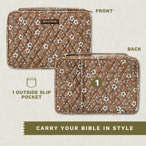 Vintage Vine Brown Small Bible Cover