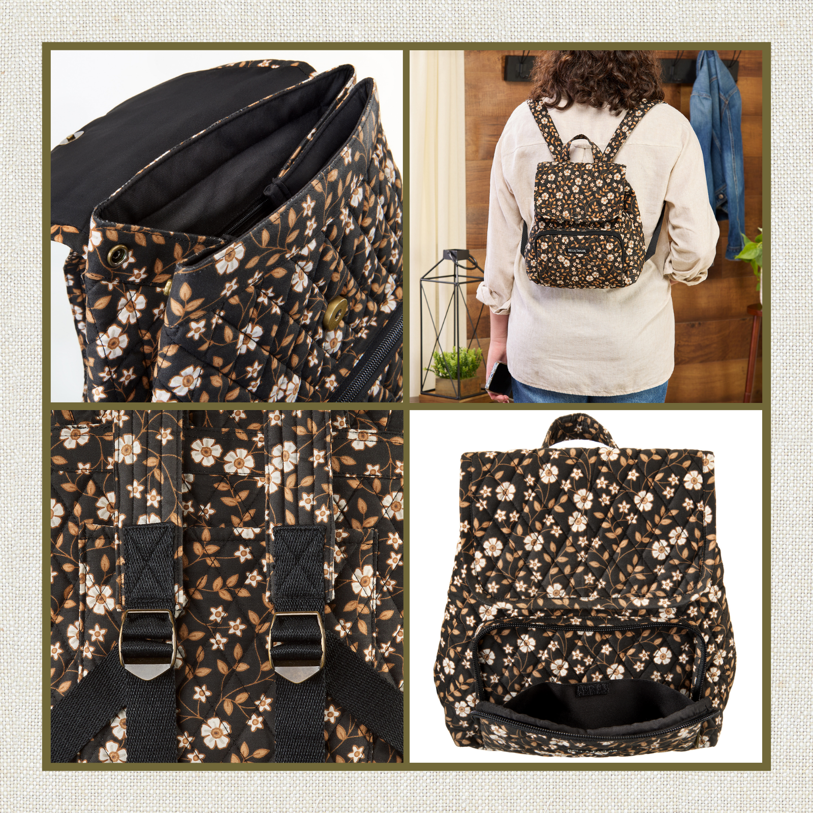 designer mini vintage backpacks Vintage Vine Midnight Mini Backpack