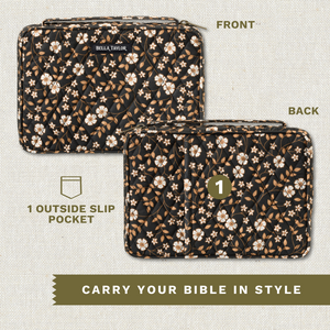 Vintage Vine Midnight Small Bible Cover