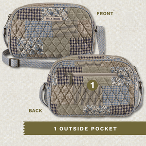 Khaki Patchwork Simple Crossbody