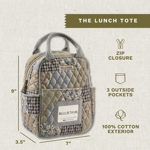 Khaki Patchwork Lunch Tote