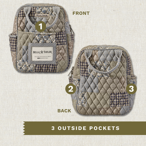 Khaki Patchwork Lunch Tote