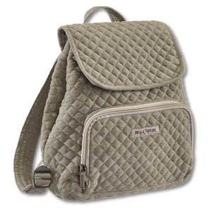 Khaki Chambray Mini Backpack