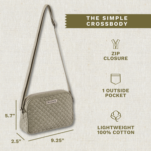 Khaki Chambray Simple Crossbody