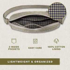 Khaki Chambray Simple Crossbody