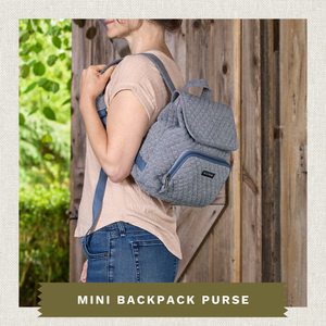 Blue Chambray Mini Backpack
