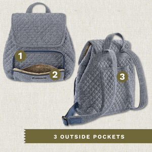 Blue Chambray Mini Backpack