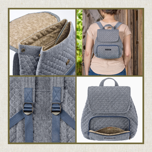 Blue Chambray Mini Backpack