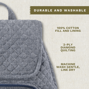 Blue Chambray Mini Backpack