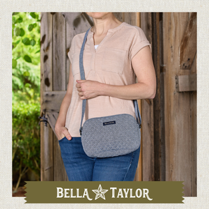 Blue Chambray Simple Crossbody