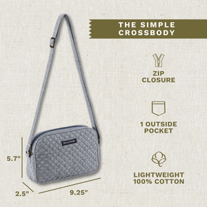 Blue Chambray Simple Crossbody