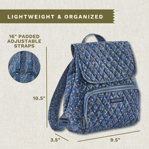 Navy Floral Mini Backpack