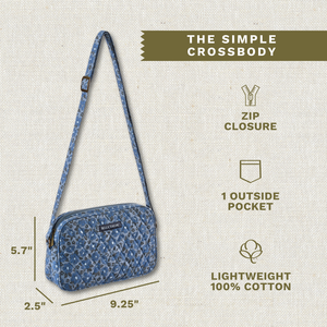 Navy Floral Simple Crossbody