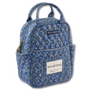 Navy Floral Lunch Tote