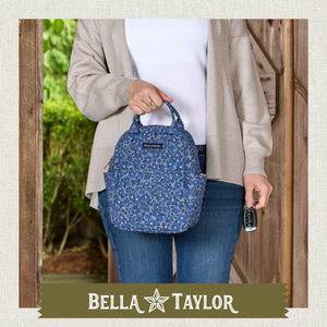 Navy Floral Lunch Tote