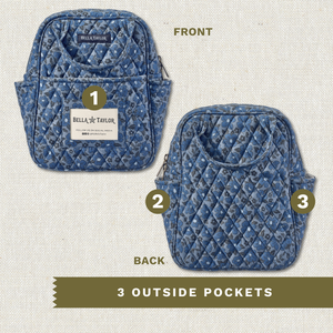 Navy Floral Lunch Tote